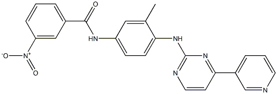 N-(3-甲基-4-((4-(吡啶-3-基)嘧啶-2-基)氨基)苯基)-3-硝基苯甲酰胺 结构式