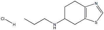 N-丙基-4,5,6,7-四氢苯并[D]噻唑-6-胺盐酸盐 结构式