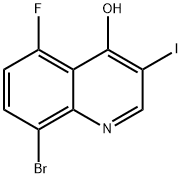 8-溴-5-氟-3-碘喹啉-4(1H)-酮 结构式