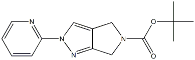 tert-Butyl 2-Pyridin-2-yl-2,6-dihydro-4H-pyrrolo[3,4-c]pyrazole-5-carboxylate 结构式