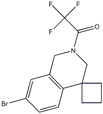1-(7'-broMo-1'H-spiro[cyclobutane-1,4'-isoquinoline]-2'(3'H)-yl)-2,2,2-trifluoroethanone 结构式