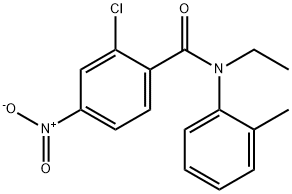 2-氯-N-乙基-4-硝基-N-(2-甲基苯)苯甲酰胺 结构式