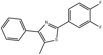 2-(3,4-二氟苯)-5-甲基-4-苯噻唑 结构式