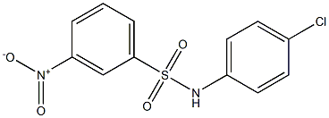 N-(4-氯苯)-3-硝基苯磺酰胺 结构式