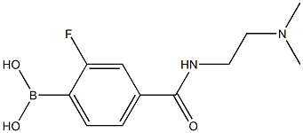 4-[2-(DiMethylaMino)ethylcarbaMoyl]-2-fluorobenzeneboronic acid, 97% 结构式