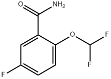 2-(二氟甲氧基)-5-氟苯甲酰胺 结构式