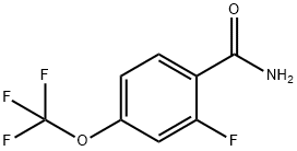 2-氟-4-(三氟甲氧基)苯甲酰胺 结构式