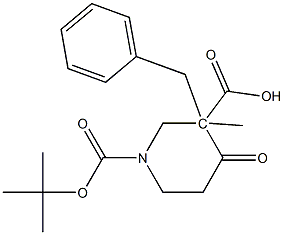 3-Benzyl-4-oxo-piperidine-1,3-dicarboxylic acid 1-tert-butyl ester 3-Methyl ester 结构式