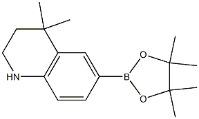 4,4-diMethyl-6-(4,4,5,5-tetraMethyl-1,3,2-dioxaborolan-2-yl)-1,2,3,4-tetrahydroquinoline 结构式
