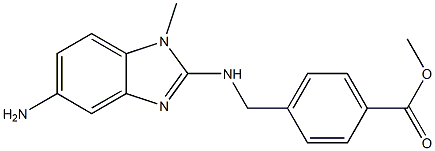 Methyl 4-((5-aMino-1-Methyl-1H-benzo[d]iMidazol-2-ylaMino)Methyl)benzoate 结构式
