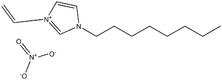 1-乙烯基-3-辛基咪唑硝酸盐 结构式