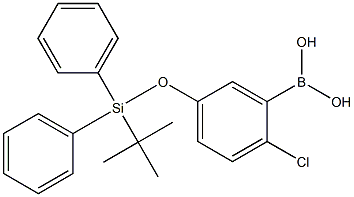 5-(tert-butyldiphenylsilyloxy)-2-chlorophenylboronic acid 结构式