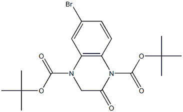 di-tert-butyl 6-broMo-2-oxo-2,3-dihydroquinoxaline-1,4-dicarboxylate 结构式