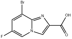 8-BroMo-6-fluoro-iMidazo[1,2-a]pyridine-2-carboxylic acid 结构式