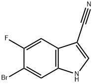 6-溴-5-氟-1H-吲哚-3-腈 结构式