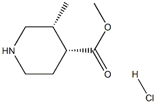 CIS-METHYL 3-METHYLPIPERIDINE-4-CARBOXYLATE HCL 结构式