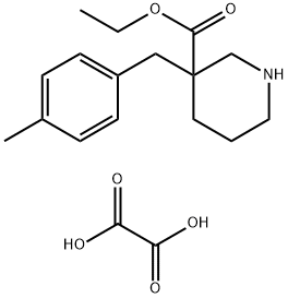 3-(4-甲基苄基)哌啶-3-羧酸草酸酯 结构式