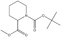 1-叔丁氧羰基-2-哌啶甲酸甲酯 结构式