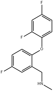 2-(2,4-二氟苯氧基)-5-氟-N-甲基苄胺 结构式