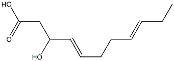 trans,trans-3-Hydroxyundeca-4,8-dienoic acid 结构式