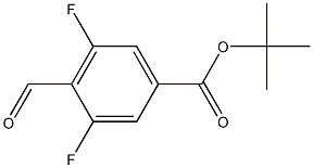 3,5-二氟-4-甲醛苯甲酸叔丁酯 结构式