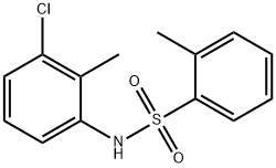 N-(3-氯-2-甲基苯)-2-甲基苯磺酰胺 结构式