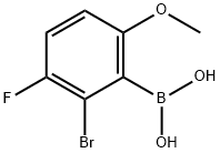 2-溴-3-氟-6-甲氧基苯硼酸 结构式