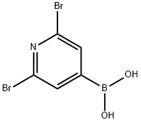 (2,6-二溴吡啶-4-基)硼酸 结构式