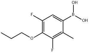 3,5-Difluoro-2-methyl-4-propoxyphenylboronic acid 结构式