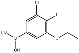 (3-氯-5-乙氧基-4-氟苯基)硼酸 结构式