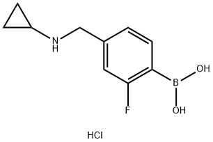 4-(Cyclopropylamino)methyl-2-fluorophenylboronic acid, HCl 结构式