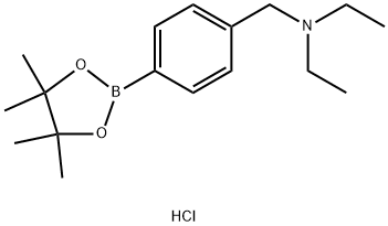 Diethyl({[4-(tetramethyl-1,3,2-dioxaborolan-2-yl)phenyl]methyl})amine hydrochloride 结构式
