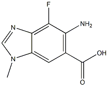 5-aMino-4-fluoro-1-Methyl-1H-benzo[d]iMidazole-6-carboxylic acid 结构式