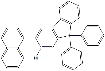 N-(1-萘基)-2-氨基-9,9-二苯基芴 结构式