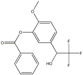 2-Methoxy-5-(2,2,2-trifluoro-1-hydroxyethyl)phenyl benzoate 结构式