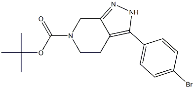 3-(4-BroMo-phenyl)-2,4,5,7-tetrahydro-pyrazolo[3,4-c]pyridine-6-carboxylic acid tert-butyl ester 结构式