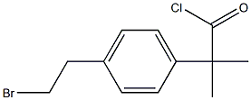 2-(4-(2-broMoethyl)phenyl)-2-Methylpropanoyl chloride 结构式