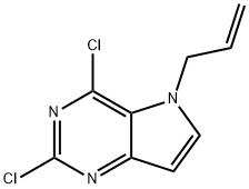 5-烯丙基-2,4-二氯-5H-吡咯并[3,2-D]嘧啶 结构式