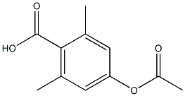 4-乙酰氧基-2,6-二甲基苯甲酸 结构式