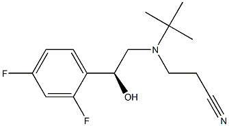 (S)-3-(tert-butyl(2-(2,4-difluorophenyl)-2-hydroxyethyl)aMino)propanenitrile 结构式