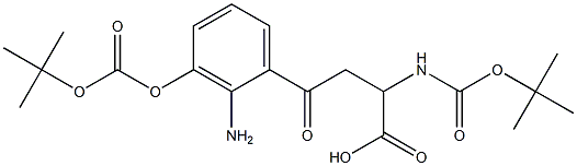 4-(2-aMino-3-((tert-butoxycarbonyl)oxy)phenyl)-2-((tert-butoxycarbonyl)aMino)-4-oxobutanoic acid 结构式