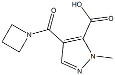 4-(azetidine-1-carbonyl)-1-Methyl-1H-pyrazole-5-carboxylic acid 结构式