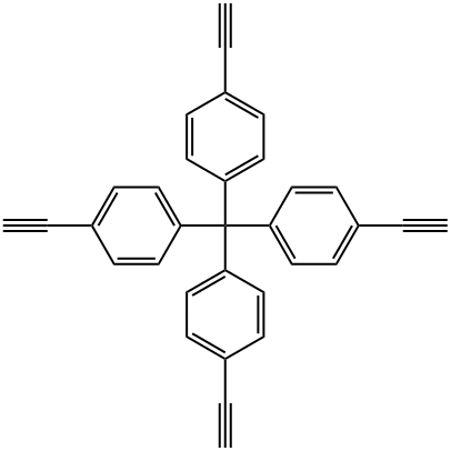 四(4-乙炔基苯)甲烷 结构式
