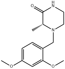 (R)-3-甲基-4-(2,4-二甲氧基苄基)哌嗪-2-酮 结构式