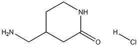 4-(氨基甲基)哌啶-2-酮盐酸盐 结构式