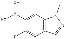 5-fluoro-1-Methyl-1H-indazol-6-yl-6-boronic acid 结构式