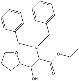 Ethyl2-(dibenzylaMino)-3-hydroxy-3-(tetrahydrofuran-2-yl) propanoate 结构式