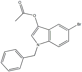 Acetic acid 1-benzyl-5-broMo-1H-indol-3-yl ester 结构式