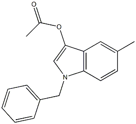 Acetic acid 1-benzyl-5-Methyl-1H-indol-3-yl ester 结构式