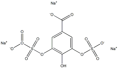5-Carboxy-2-hydroxyphenyl Sulfate 3-O-Sulfate SodiuM 结构式
